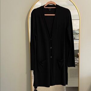 J.Jill Wearever Balck Button-Up Cardigan